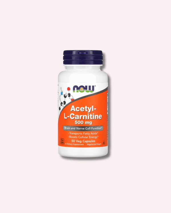 NOW Acetyl-L-Carnitine 500mg – 50 Veg Capsules